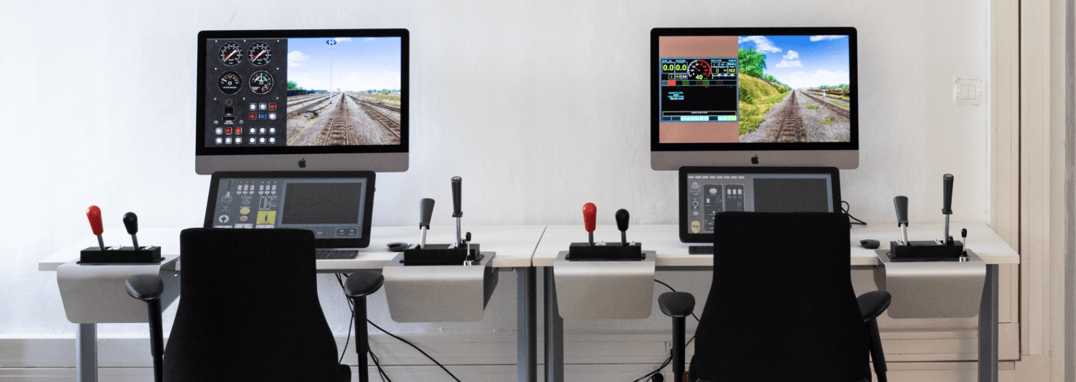Nano desktop train simulators for freight driver training in Gabon